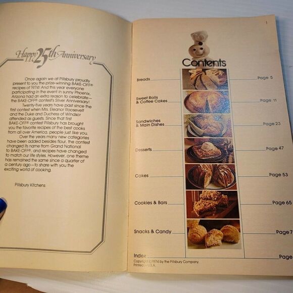 Vintage Pillsbury Silver Anniversary BAKE-OFF Cookbook - Picture 2 of 14